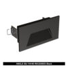 ANGLE SQ 110X60 RECESSED BL