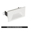 ANGLE SQ 110X60 RECESSED WH