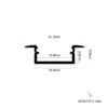 LED PROFILE BEGTIN12 JS 21.3X6.6mm Anod 2m L7010803 032 TD 1