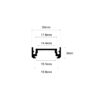 LED PROFILE SURFACE14 EFTY 24X9mm RAW ALU 2m TD 1