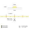 LED COB STRIP 504L 12W 10mm RGBW IP20 24VDC TD