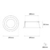 RECESSED DOWNLIGHT D72x28 9W 38o 3000K CRI90 WHITE AH010104 014 TD