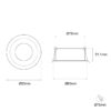 RECESSED DOWNLIGHT D83x31 12W 38o 3000K CRI90 WHITE AH010104 015 TD