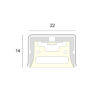 CURVED STAINLESS STEEL PROFILE 20X14 NEON 1m TD
