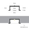 ALUMINUM PROFILE RECESSED 30X15mm TD 01 02