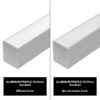 ALUMINIUM PROFILE 55x70mm Anodized Covers