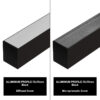 ALUMINIUM PROFILE 55x70mm Black Covers