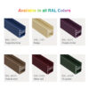 ALUMINIUM PROFILE 55x70mm RAL