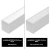ALUMINIUM PROFILE 55x70mm White Covers