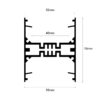 ALUMINIUM PROFILE UPDOWN 55x70mm TD 1