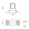 Damo R72 Trimless Pinhole Cover TD