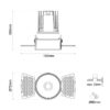 Damo R72 Trimless Pinhole Reflector TD