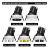Damo R82 Recessed Adjustable Reflector colors