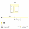 LED NEON SIDE FLAT SHAPE 10X10 11W 24V IP67 m TD