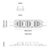 LED MODULE 3L SMD3030 IP65 2.5W 12VDC 10x65D TD