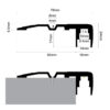 Stair Profile Indirect 78x25mm Alu TD 02
