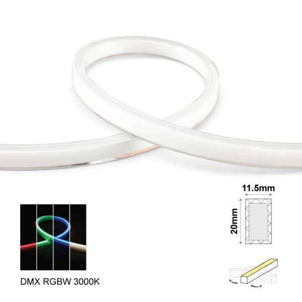 TRITON LED NEON STRIP SIDE BEND SMD4040 11 5x20mm TD DMX RGBWW w Photo